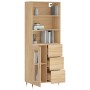 Aparador alto madera contrachapada color roble 69,5x34x180 cm de vidaXL, Aparadores - Ref: Foro24-3189488, Precio: 164,11 €, ...