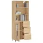 High oak-colored plywood sideboard 69.5x34x180 cm by vidaXL, Sideboards - Ref: Foro24-3189488, Price: 151,44 €, Discount: %