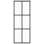 ESG Schiebetür Glas und schwarzes Aluminium 76x205 cm von vidaXL, Türen - Ref: Foro24-151011, Preis: 199,80 €, Rabatt: %