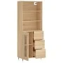 High oak-colored plywood sideboard 69.5x34x180 cm by vidaXL, Sideboards - Ref: Foro24-3189488, Price: 151,44 €, Discount: %