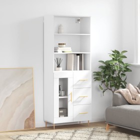 Tall white plywood sideboard 69.5x34x180 cm by vidaXL, Sideboards - Ref: Foro24-3189493, Price: 149,42 €, Discount: %