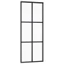 ESG Schiebetür Glas und schwarzes Aluminium 76x205 cm von vidaXL, Türen - Ref: Foro24-151011, Preis: 199,80 €, Rabatt: %