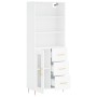 Aparador alto madera contrachapada blanco 69,5x34x180 cm de vidaXL, Aparadores - Ref: Foro24-3189493, Precio: 157,97 €, Descu...