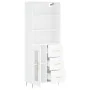 Aparador alto madera contrachapada blanco 69,5x34x180 cm de vidaXL, Aparadores - Ref: Foro24-3189493, Precio: 147,96 €, Descu...