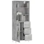 Concrete gray plywood tall sideboard 69.5x34x180 cm by vidaXL, Sideboards - Ref: Foro24-3189497, Price: 142,57 €, Discount: %