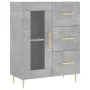 Concrete gray plywood tall sideboard 69.5x34x180 cm by vidaXL, Sideboards - Ref: Foro24-3189497, Price: 142,57 €, Discount: %