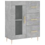 Hohes Sideboard aus betongrauem Sperrholz, 69,5 x 34 x 180 cm von vidaXL, Sideboards - Ref: Foro24-3189497, Preis: 150,92 €, ...