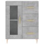 Hohes Sideboard aus betongrauem Sperrholz, 69,5 x 34 x 180 cm von vidaXL, Sideboards - Ref: Foro24-3189497, Preis: 150,92 €, ...