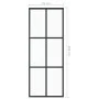 ESG Schiebetür Glas und schwarzes Aluminium 76x205 cm von vidaXL, Türen - Ref: Foro24-151011, Preis: 199,80 €, Rabatt: %