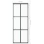 ESG Schiebetür Glas und schwarzes Aluminium 76x205 cm von vidaXL, Türen - Ref: Foro24-151011, Preis: 170,42 €, Rabatt: %