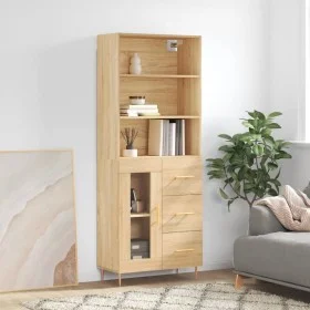 Aparador alto madera contrachapada color roble 69,5x34x180 cm von vidaXL, Sideboards - Ref: Foro24-3189496, Preis: 154,44 €, ...