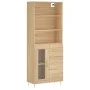Aparador alto madera contrachapada color roble 69,5x34x180 cm by vidaXL, Sideboards - Ref: Foro24-3189496, Price: 153,88 €, D...