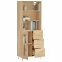 Aparador alto madera contrachapada color roble 69,5x34x180 cm by vidaXL, Sideboards - Ref: Foro24-3189496, Price: 153,88 €, D...