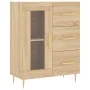 Aparador alto madera contrachapada color roble 69,5x34x180 cm by vidaXL, Sideboards - Ref: Foro24-3189496, Price: 153,88 €, D...