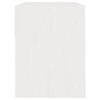 Mesita de noche madera maciza de pino blanco 40x31x40 cm