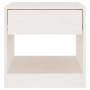 Mesitas de noche 2 uds madera maciza de pino blanca 40x31x40 cm