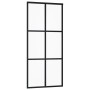 Schiebetür aus ESG-Glas und schwarzem Aluminium, 90 x 205 cm von vidaXL, Türen - Ref: Foro24-151012, Preis: 163,82 €, Rabatt: %