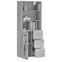 Hohes Sideboard aus sonomagrauem Sperrholz, 69,5 x 34 x 180 cm von vidaXL, Sideboards - Ref: Foro24-3189499, Preis: 158,78 €,...