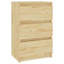 Mesita de noche madera maciza de pino 40x29,5x64 cm