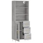 Hohes Sideboard aus sonomagrauem Sperrholz, 69,5 x 34 x 180 cm von vidaXL, Sideboards - Ref: Foro24-3189499, Preis: 158,78 €,...