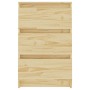 Mesita de noche madera maciza de pino 40x29,5x64 cm