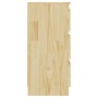 Mesita de noche madera maciza de pino 40x29,5x64 cm