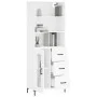 Aparador alto madera contrachapada blanco 69,5x34x180 cm de vidaXL, Aparadores - Ref: Foro24-3189509, Precio: 153,84 €, Descu...