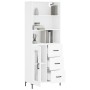Hohes Sideboard Sperrholz weiß 69,5x34x180 cm von vidaXL, Sideboards - Ref: Foro24-3189509, Preis: 165,38 €, Rabatt: %