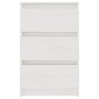 Mesitas de noche 2 uds madera maciza pino blanco 40x29,5x64 cm