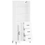 Aparador alto madera contrachapada blanco 69,5x34x180 cm de vidaXL, Aparadores - Ref: Foro24-3189509, Precio: 153,84 €, Descu...