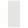 Mesitas de noche 2 uds madera maciza pino blanco 40x29,5x64 cm