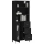 Aparador alto madera contrachapada negro 69,5x34x180 cm de vidaXL, Aparadores - Ref: Foro24-3189510, Precio: 163,73 €, Descue...