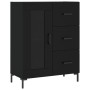 Aparador alto madera contrachapada negro 69,5x34x180 cm de vidaXL, Aparadores - Ref: Foro24-3189510, Precio: 175,89 €, Descue...