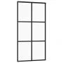 Puerta corredera ESG vidrio y aluminio negra 102x205 cm de vidaXL, Puertas - Ref: Foro24-151013, Precio: 233,92 €, Descuento: %
