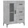 Aparador alto madera contrachapada gris hormigón 69,5x34x180 cm by vidaXL, Sideboards - Ref: Foro24-3189513, Price: 156,36 €,...
