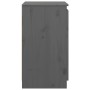 Armario auxiliar madera maciza de pino gris 60x36x65 cm