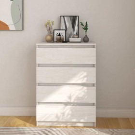 Armario auxiliar madera maciza de pino blanco 60x36x84 cm