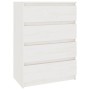 Armario auxiliar madera maciza de pino blanco 60x36x84 cm