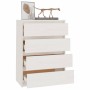 Armario auxiliar madera maciza de pino blanco 60x36x84 cm