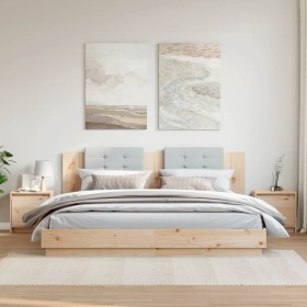 Mesitas de noche 2 uds madera maciza de pino 40x30,5x40 cm Mesitas de noche 2 uds madera maciza de pino 40x30,5x40 cm