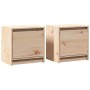 Mesitas de noche 2 uds madera maciza de pino 40x30,5x40 cm