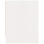 Mesita de noche madera maciza de mango blanco 40x30,5x40 cm