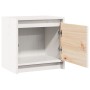 Mesitas de noche 2 uds madera maciza pino blanco 40x30,5x40 cm
