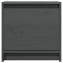 Mesitas de noche 2 uds madera maciza pino gris 40x30,5x40 cm