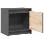 Mesitas de noche 2 uds madera maciza pino gris 40x30,5x40 cm