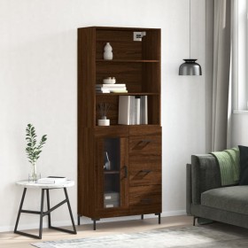 Hohes Sideboard Sperrholz braune Eiche 69,5x34x180 cm von vidaXL, Sideboards - Ref: Foro24-3189516, Preis: 166,98 €, Rabatt: %