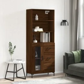Hohes Sideboard Sperrholz braune Eiche 69,5x34x180 cm von vidaXL, Sideboards - Ref: Foro24-3189516, Preis: 155,56 €, Rabatt: %