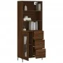 Tall brown oak plywood sideboard 69.5x34x180 cm by vidaXL, Sideboards - Ref: Foro24-3189516, Price: 155,34 €, Discount: %