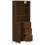 Tall brown oak plywood sideboard 69.5x34x180 cm by vidaXL, Sideboards - Ref: Foro24-3189516, Price: 155,34 €, Discount: %