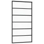 ESG glass and black aluminum sliding door 102x205 cm by vidaXL, Doors - Ref: Foro24-151016, Price: 201,51 €, Discount: %